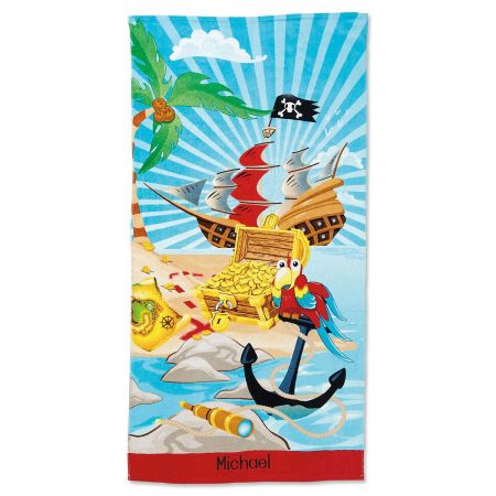 Pirate Personalized Beach Towel