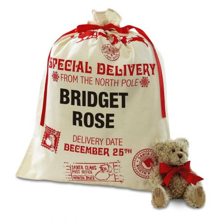 Personalized Canvas Postal Gift Bag Cur Catalog Personalized Canvas Postal Gift Bag