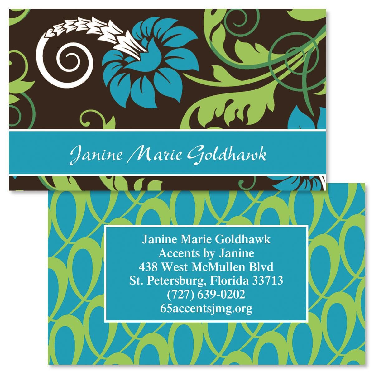 Razzle Dazzle Two Sided Calling Card