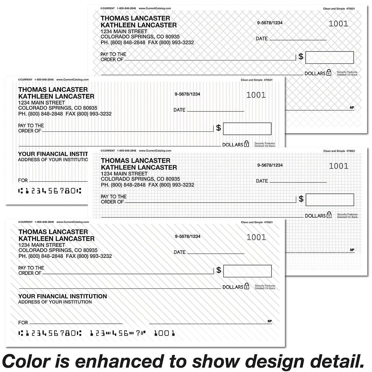 Clean and Simple Single Checks | Current Catalog