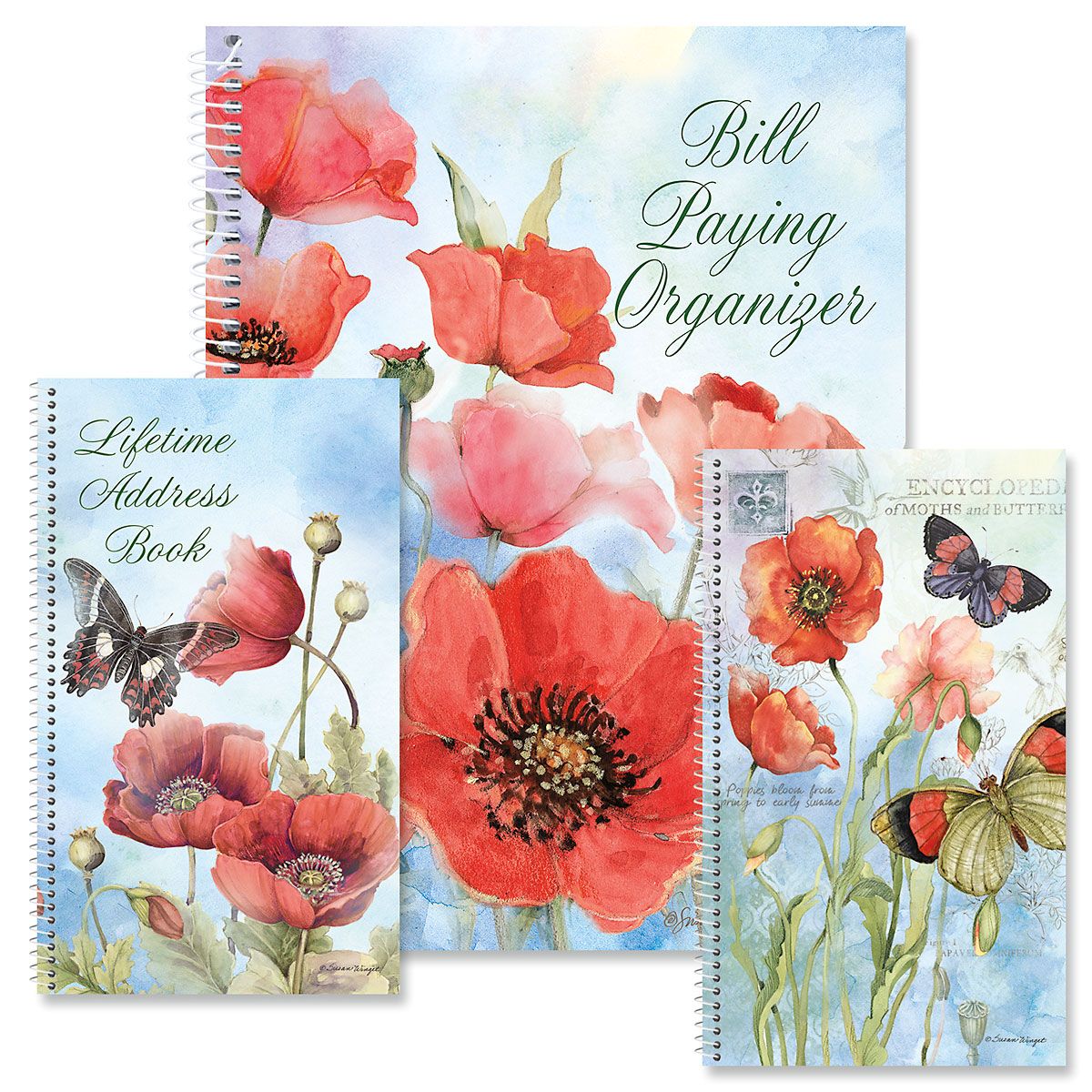 Sketched Flowers Personalized Lifetime Address Book 