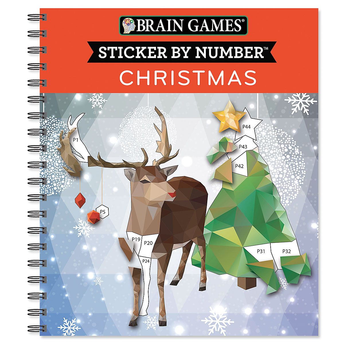 Sticker by Number Christmas Book Brain Games® | Current Catalog