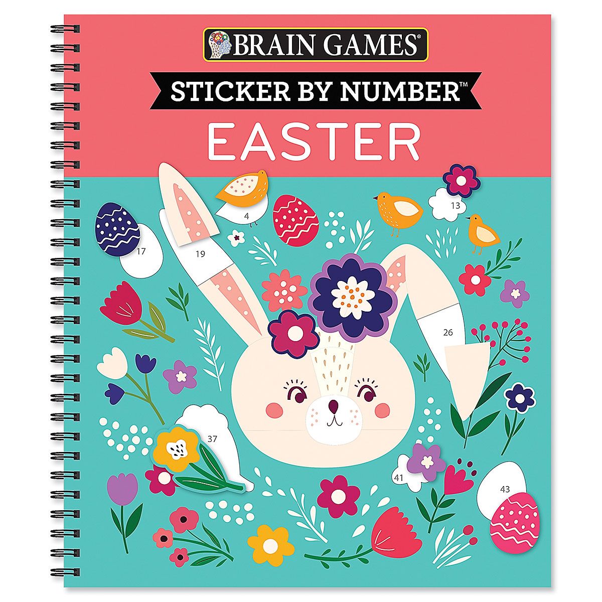 Sticker by Number Safari Animals Book Brain Games® | Current Catalog