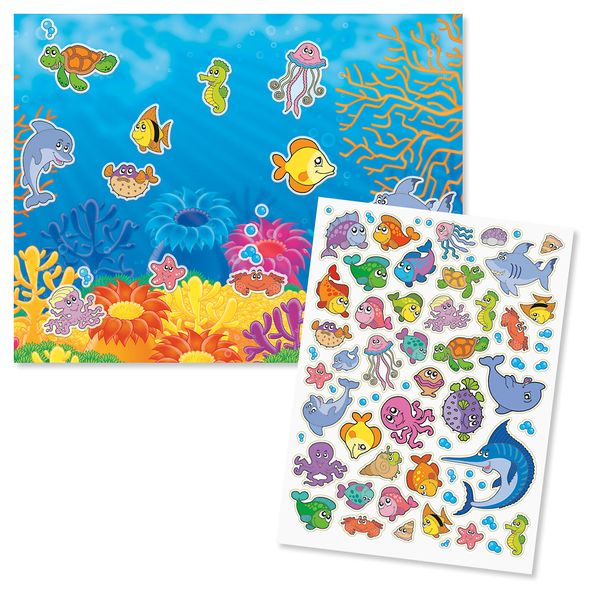 Ocean Adventure Background Scenes and Stickers | Current Catalog