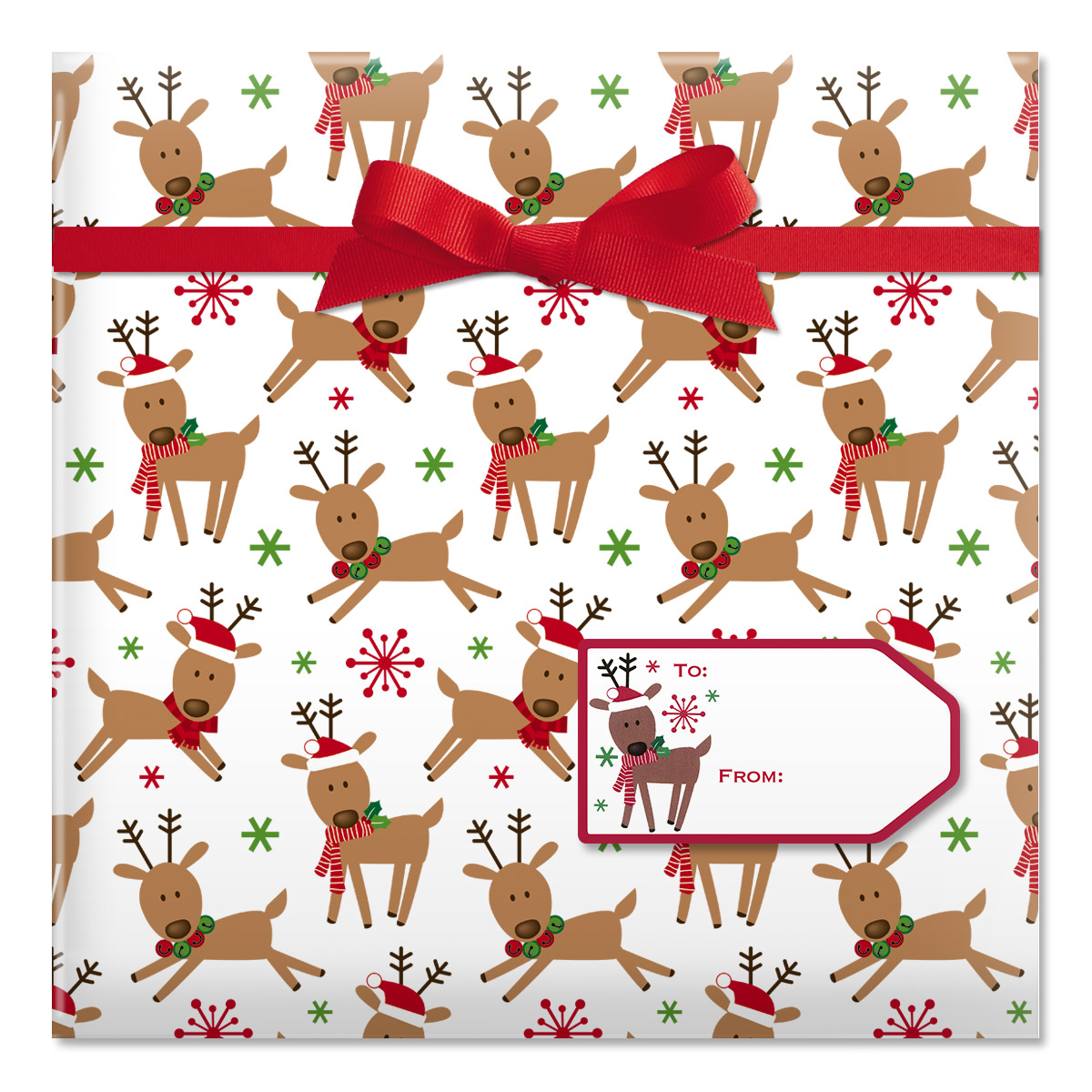 Merry Reindeer Holiday Gift Wrap