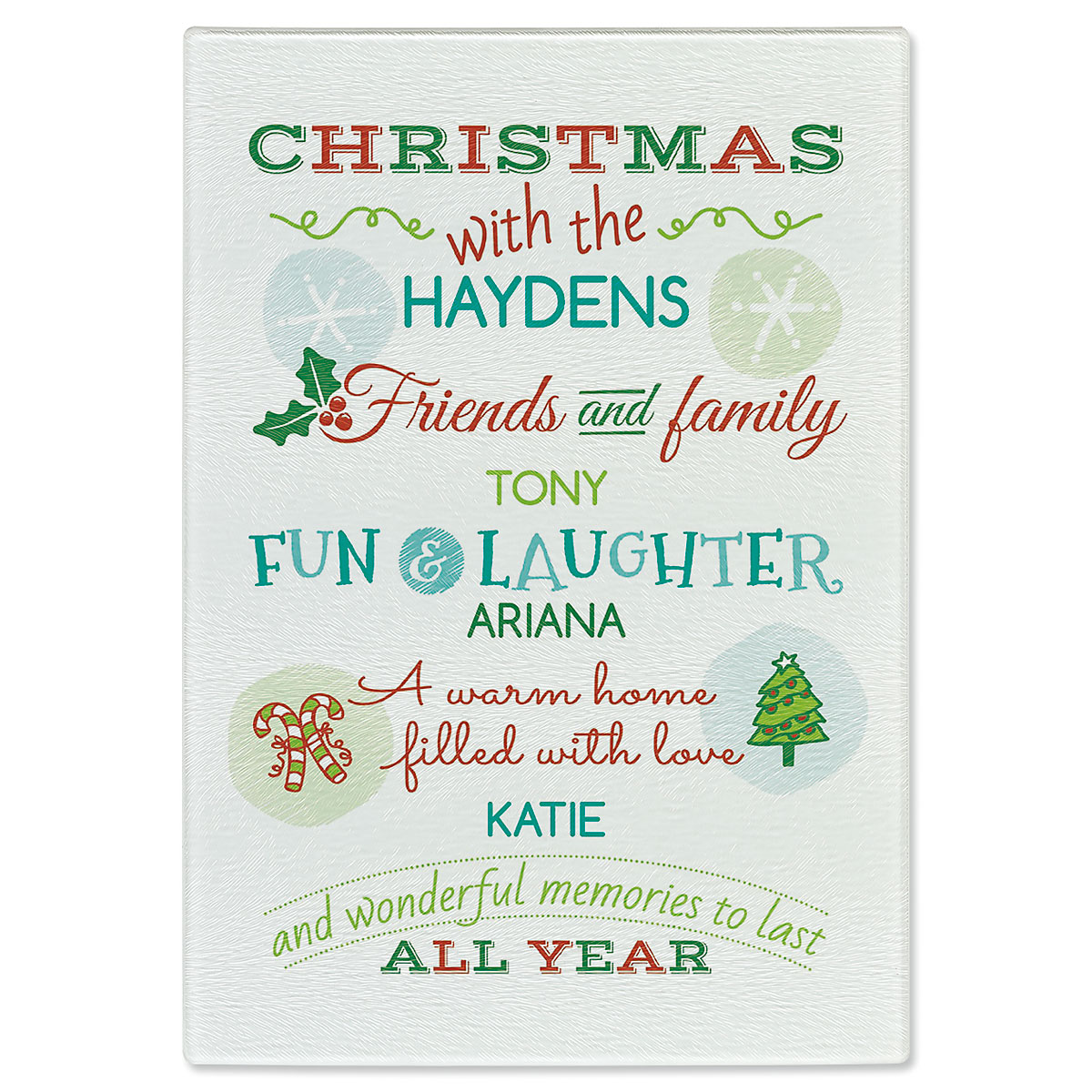 Christmas With Tempered Glass Cutting Board | Current Catalog
