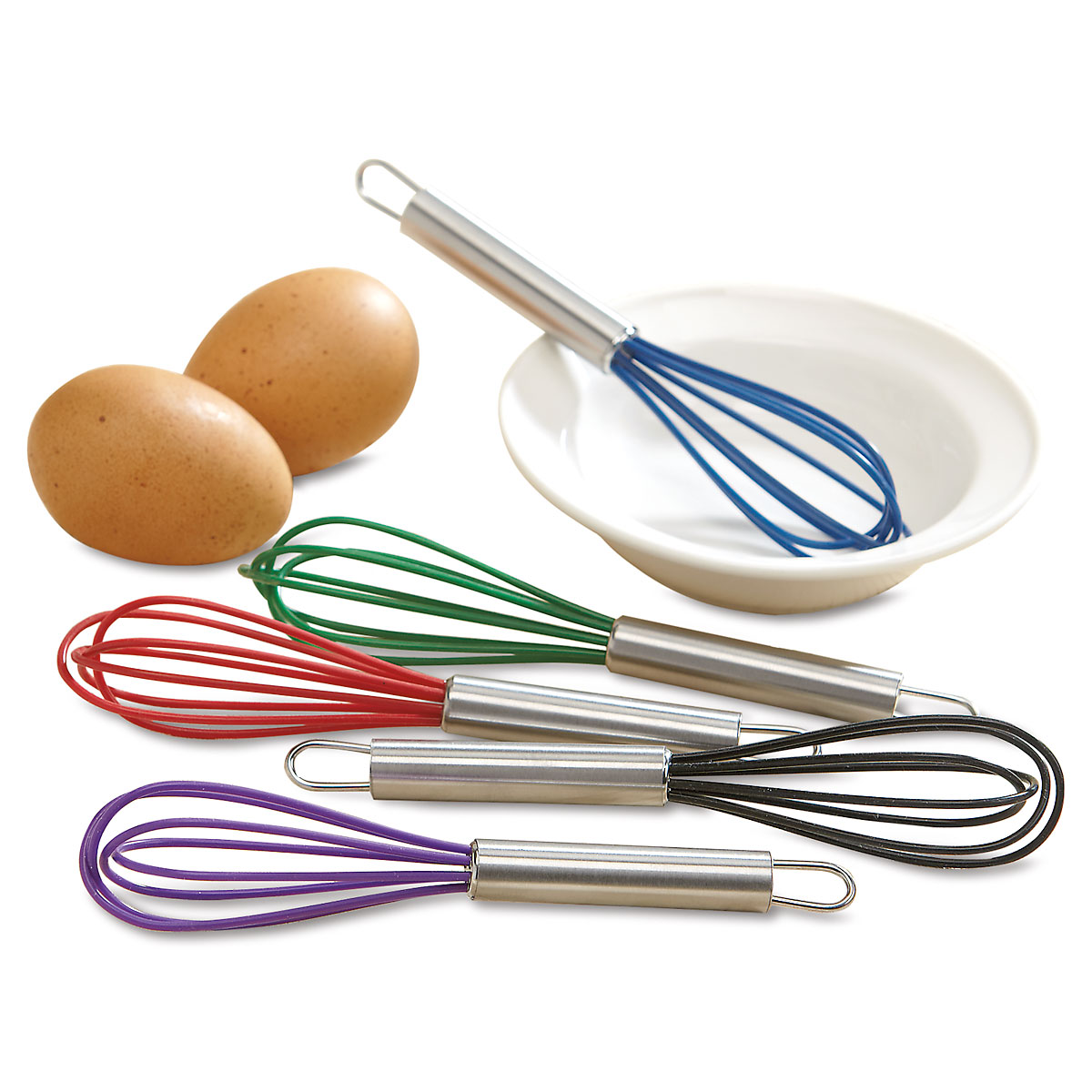 Art & Cook Silicone Mini Whisks, Set of 2 - Blue