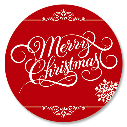 Merry Christmas with Snowflake Seals