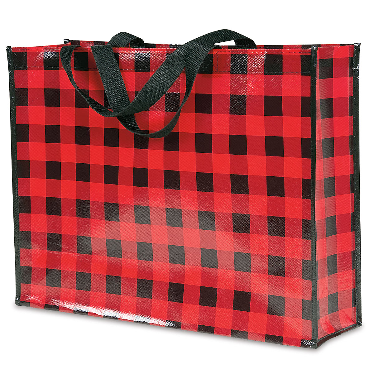 BUFFALO CHECK LARGE ZIPPER STRUCTURE TOTE