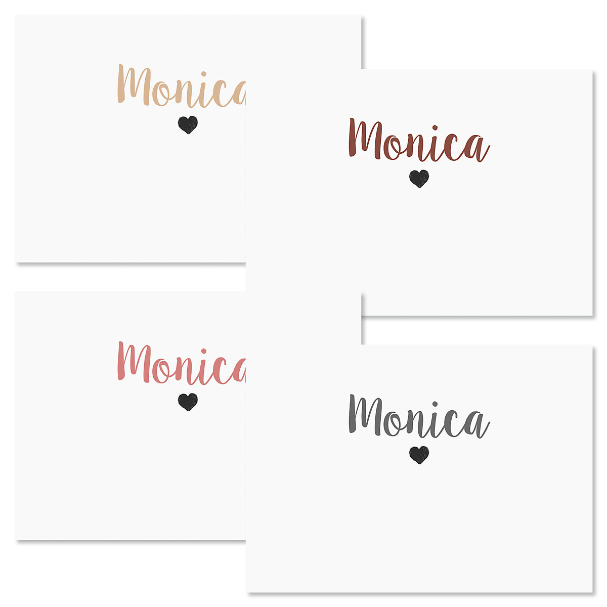 Mini Heart Personalized Note Cards | Current Catalog