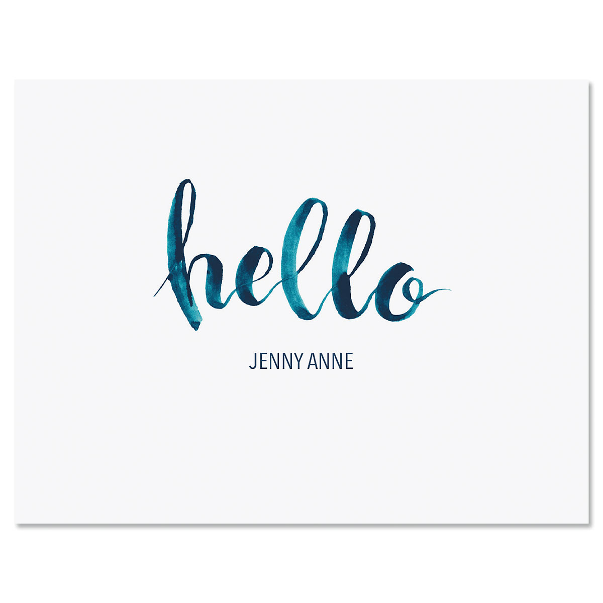 Note Card Hello Watercolor Hello Personalized Note Cards | Current Catalog
