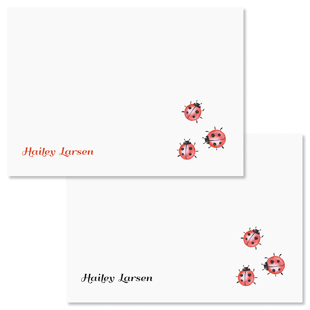 Three Little Ladybugs Personalized Note Cards | Current Catalog