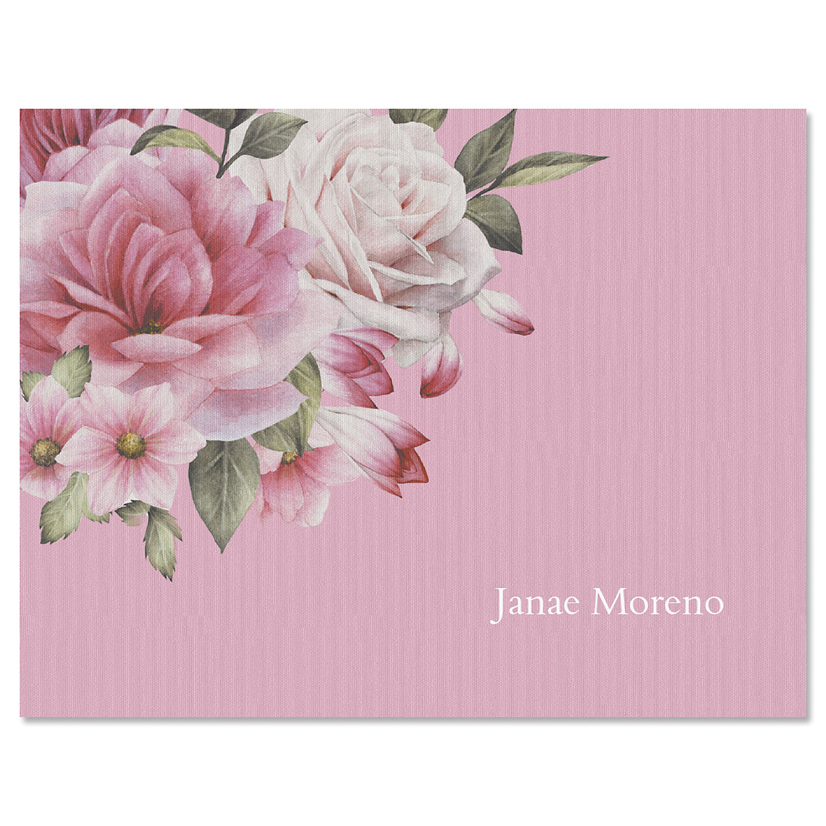 Corner Roses Personalized Note Cards | Current Catalog