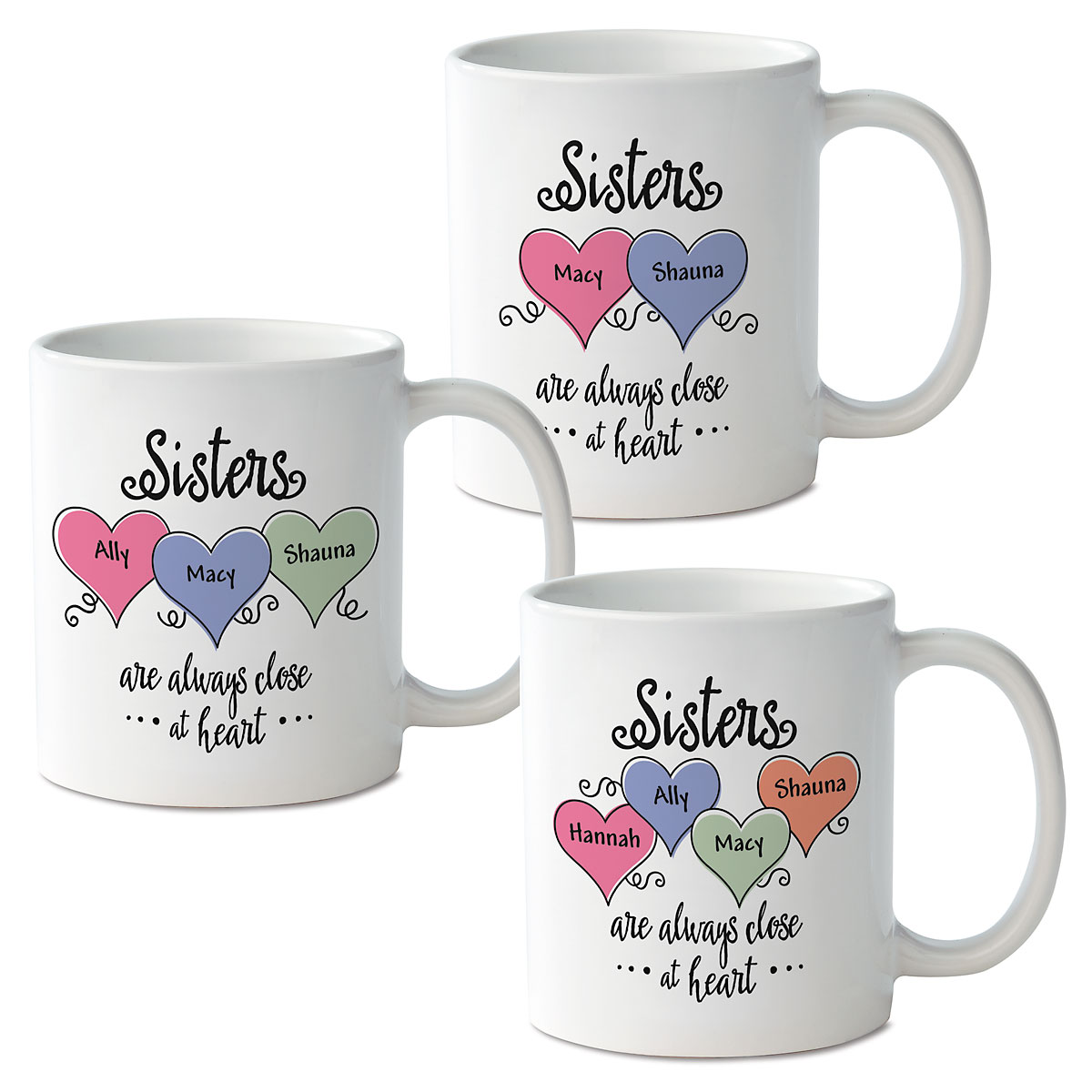 Sisters - Always Sisters - Personalized Mug