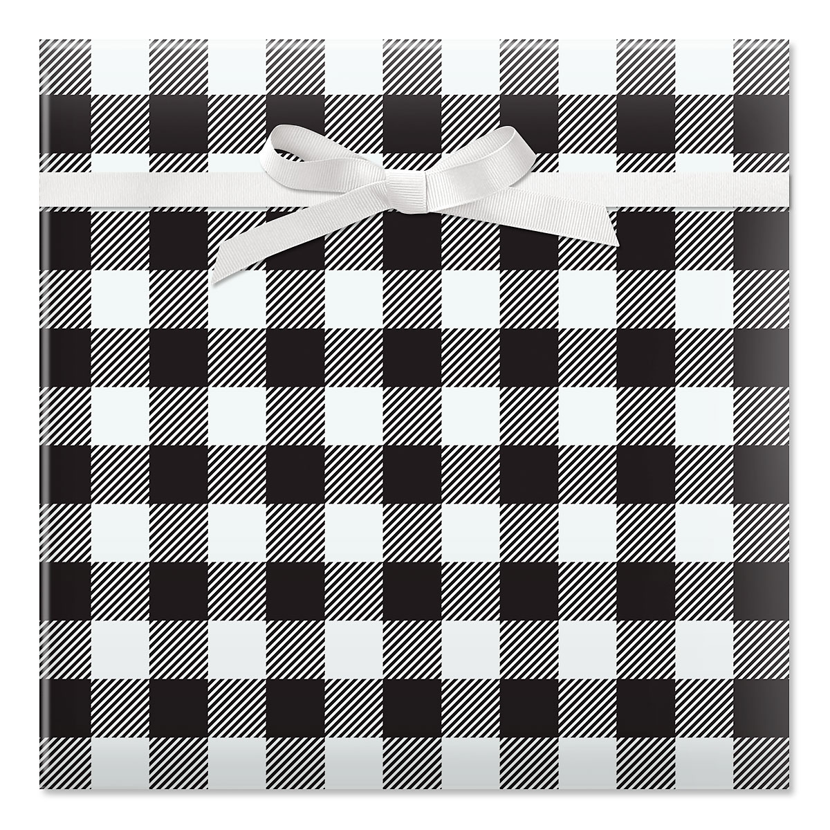 Buffalo Plaid Black Wrapping Paper 24x417' Counter Roll