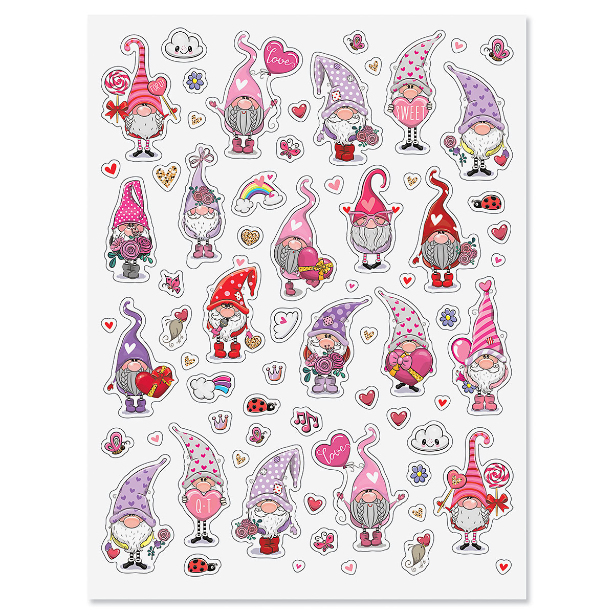 Valentine Gnome Stickers | Current Catalog