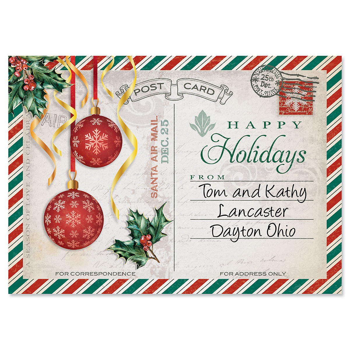 Postcard Greeting Christmas Cards | Current Catalog