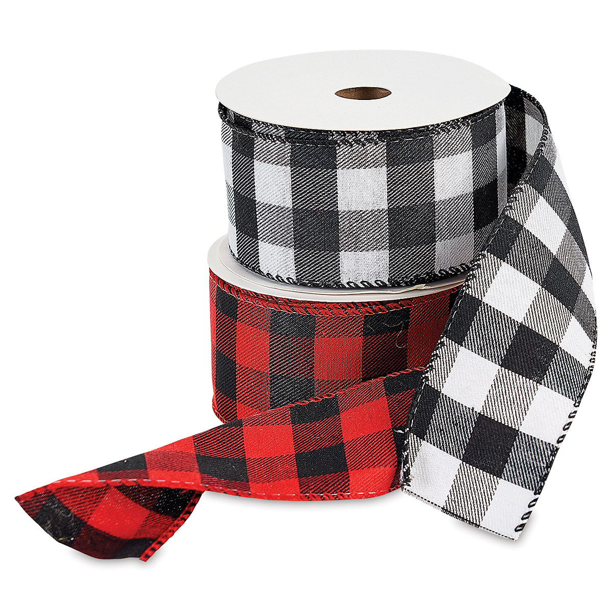 Black & Red Buffalo Plaid Ribbon 