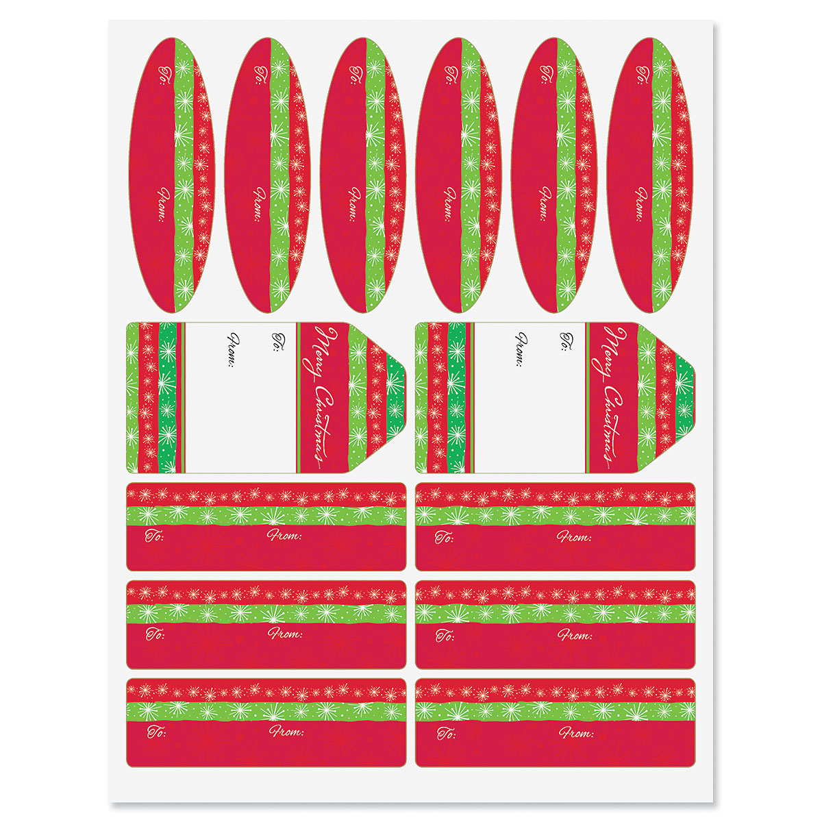 Christmas Sparkle Gift Wrap To/From Labels | Current Catalog