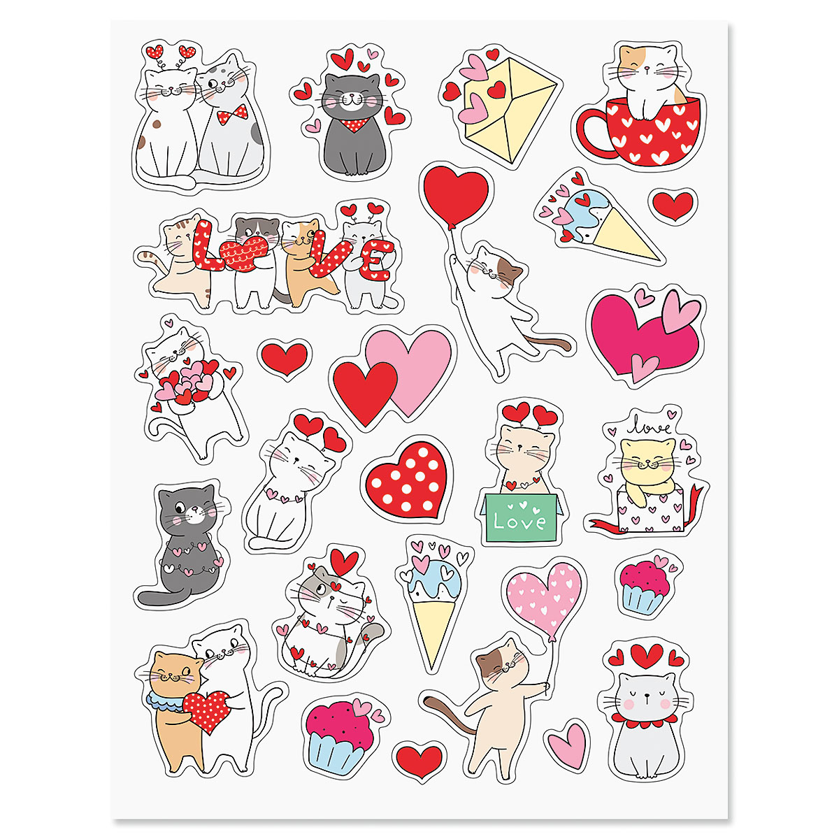 Cats & Hearts Stickers - BOGO | Current Catalog