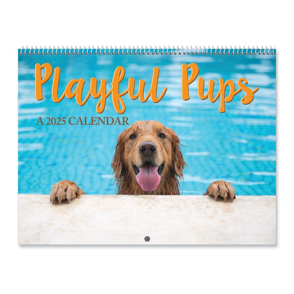 2025 Playful Pups Wall Calendar Current Catalog