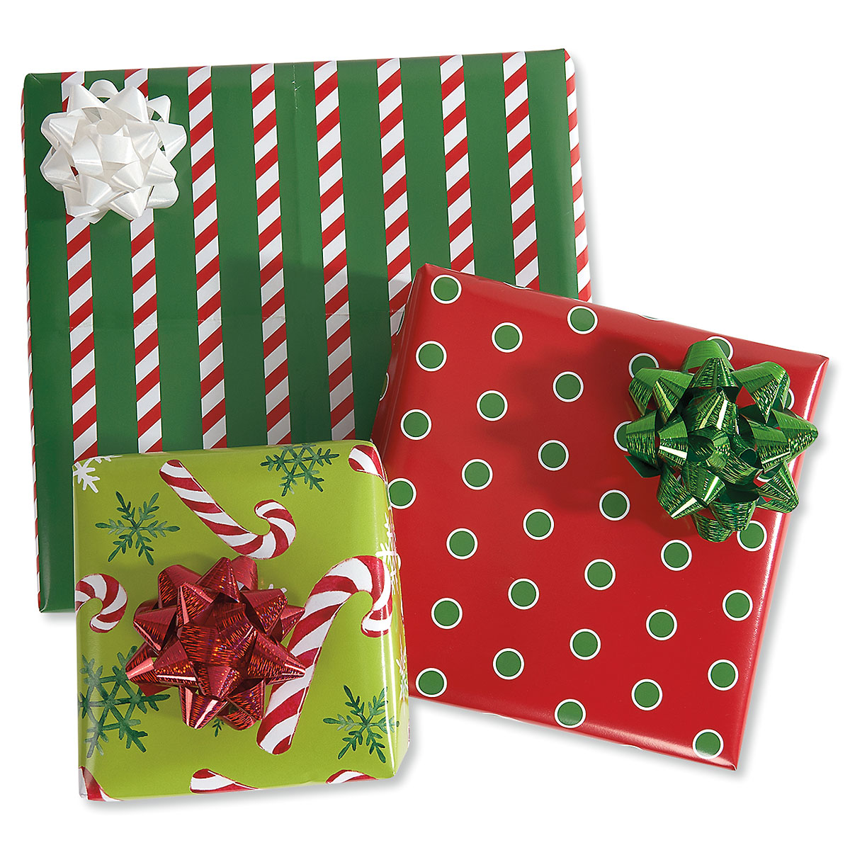 Candy Canes &amp; Dots Flat Gift Wrap Sheets - BOGO | Current Catalog