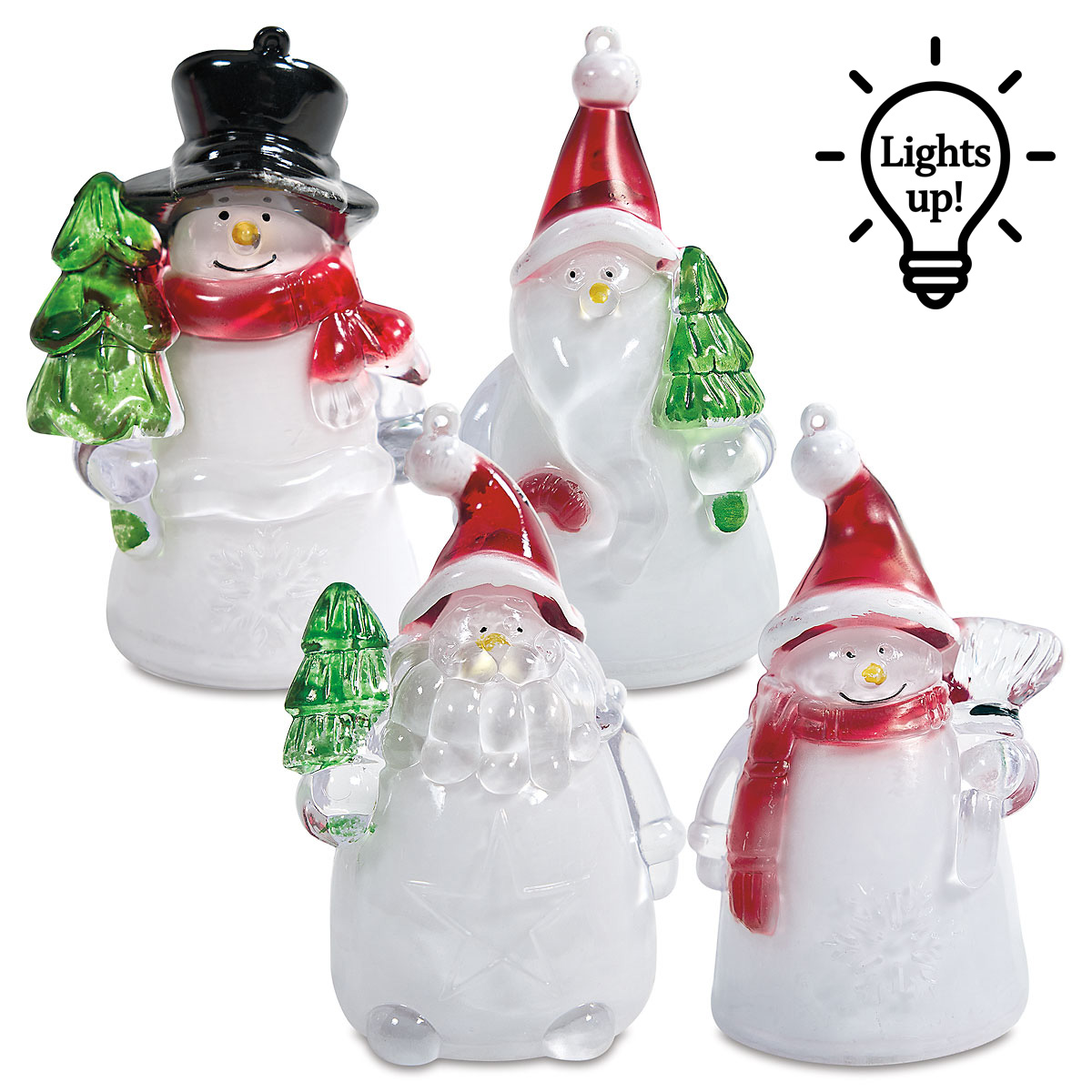 LED Santa & Snowmen Ornaments Current Catalog