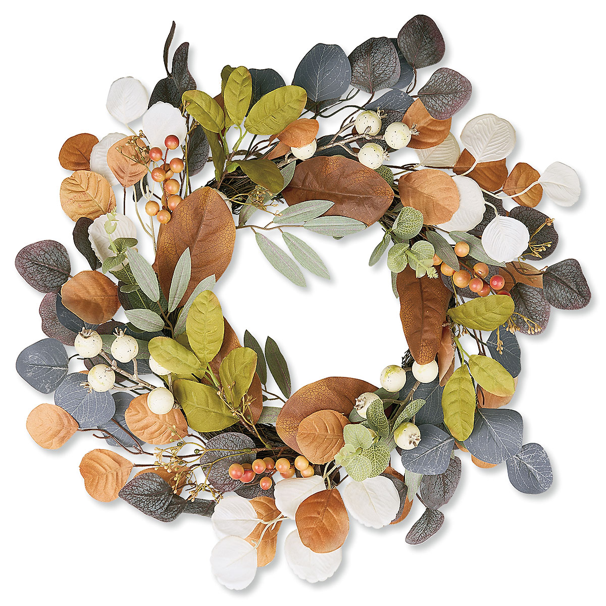 Autumn Leaves & Berries Wreath | Current Catalog