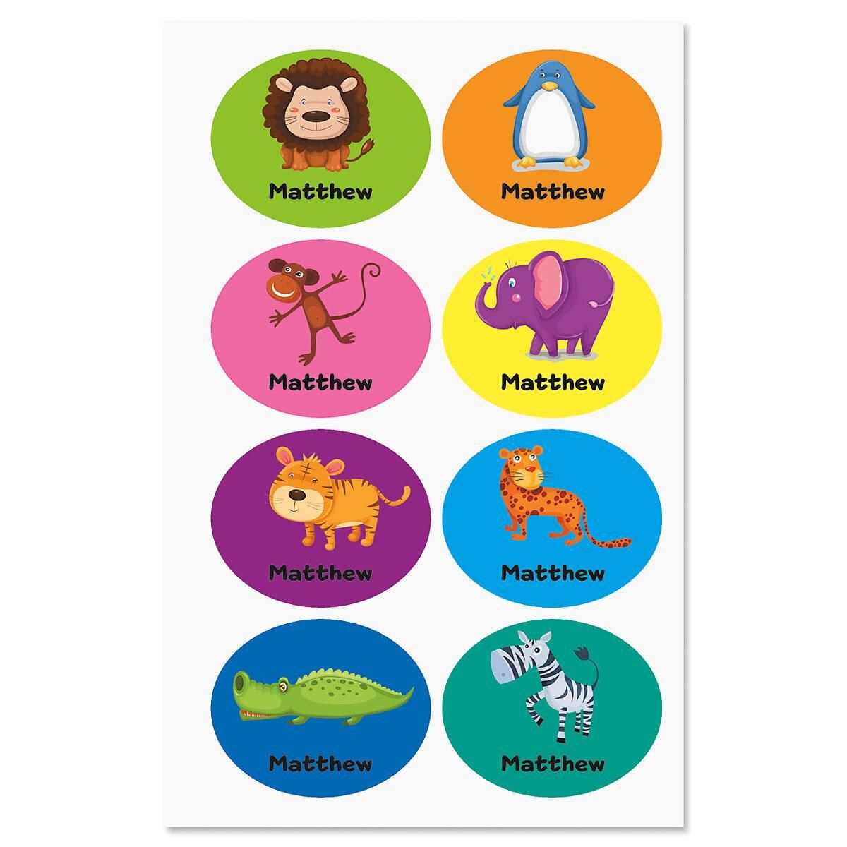 Playful Personalized Animal Labels for Kids | Current Catalog