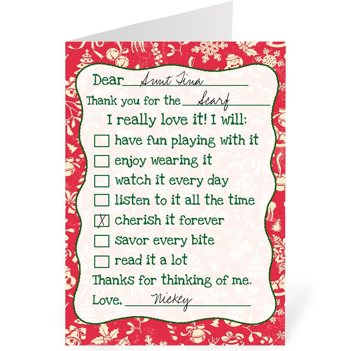 Christmas Thanks Personalized Thank You Cards Current Catalog