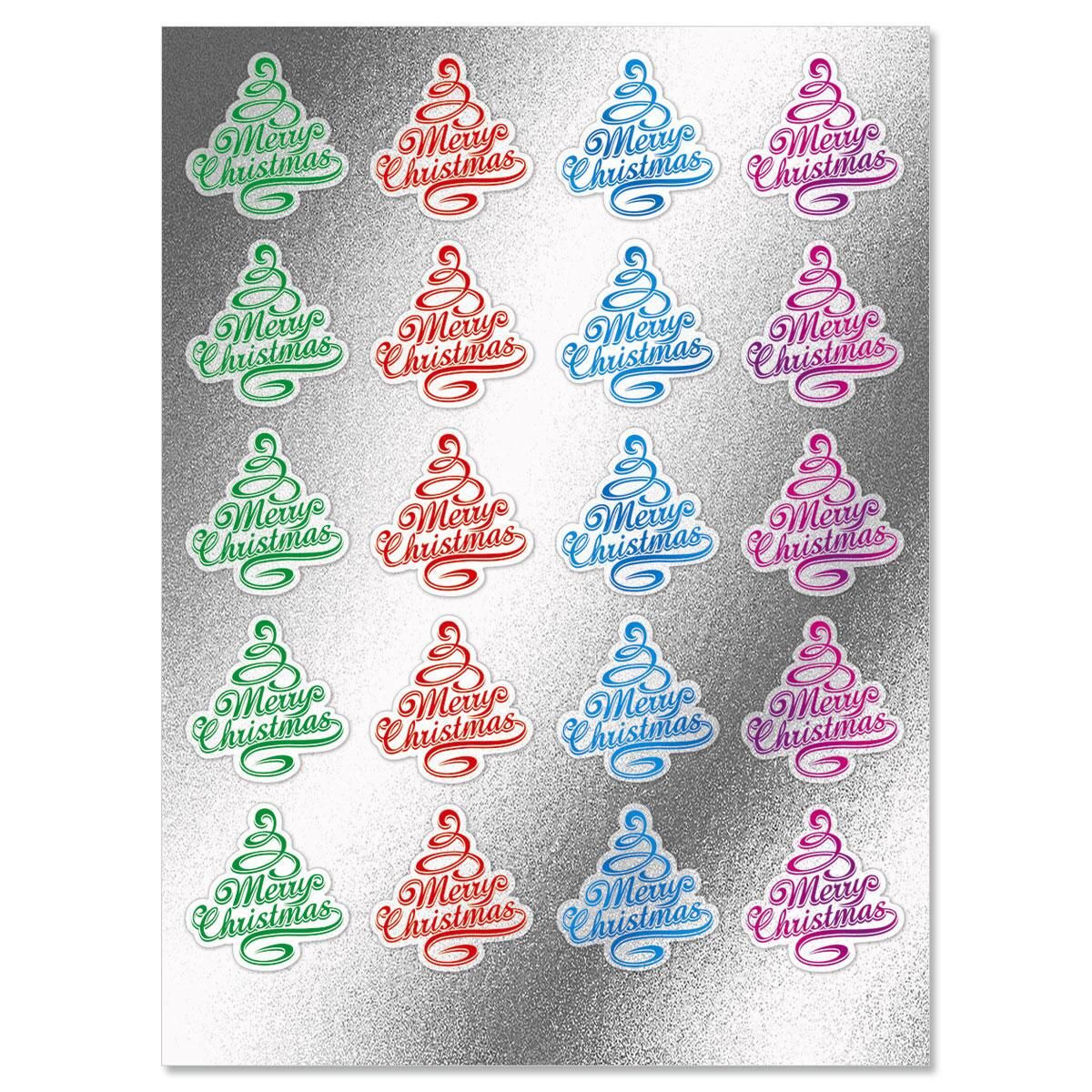 Foil Christmas Tree Envelope Sticker Seals Current Catalog