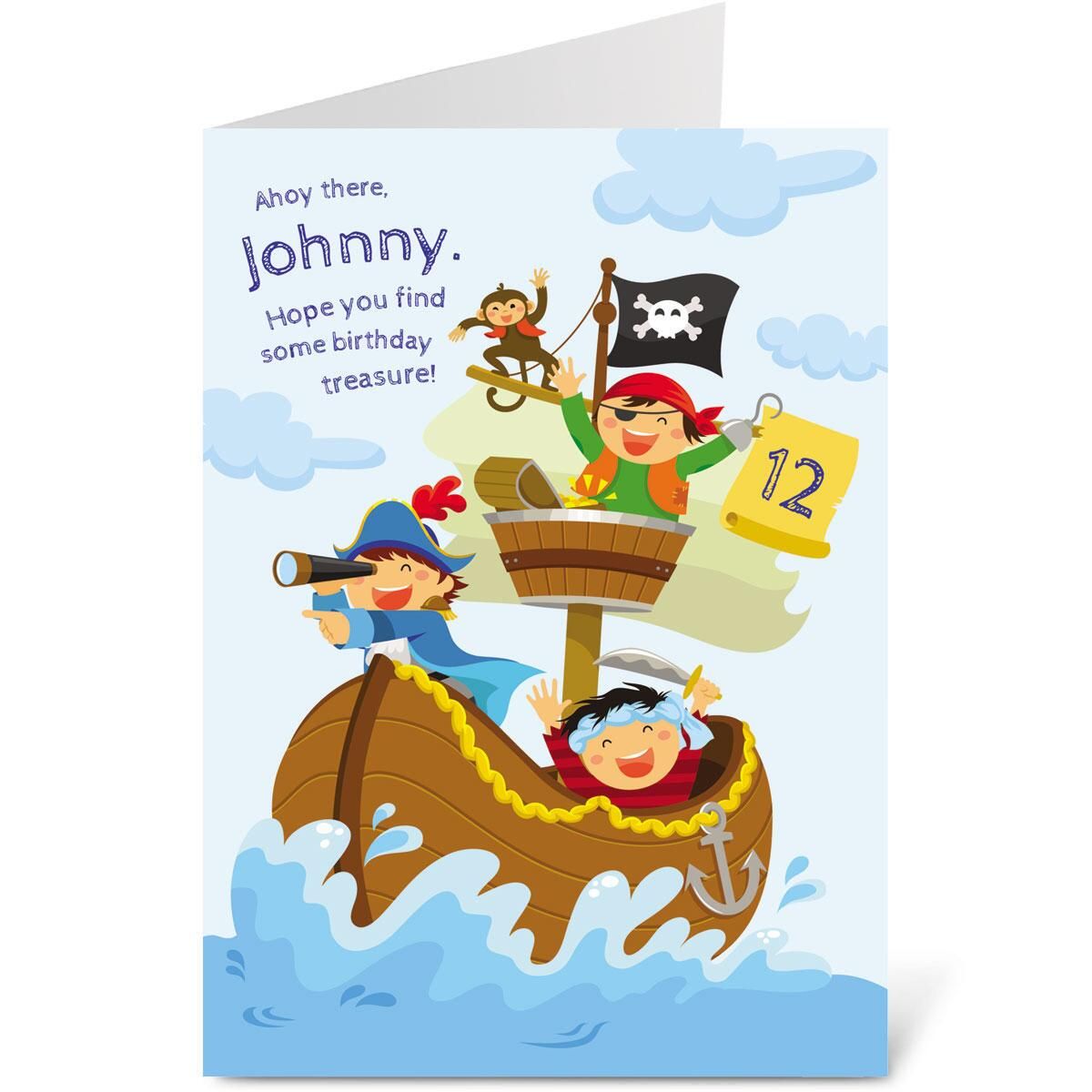 Pirate Personalized Birthday Card Current Catalog