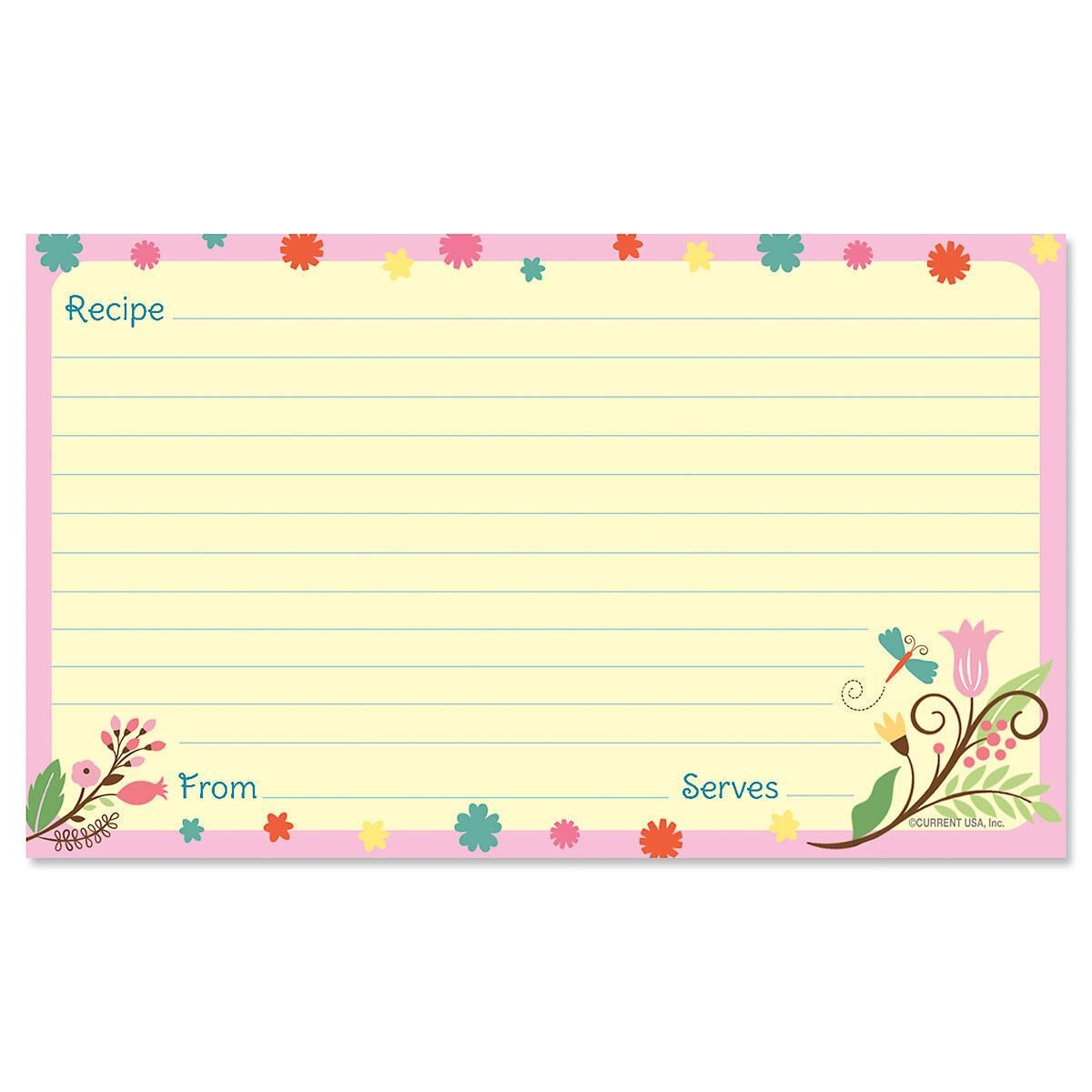 3 x 5 recipe cards