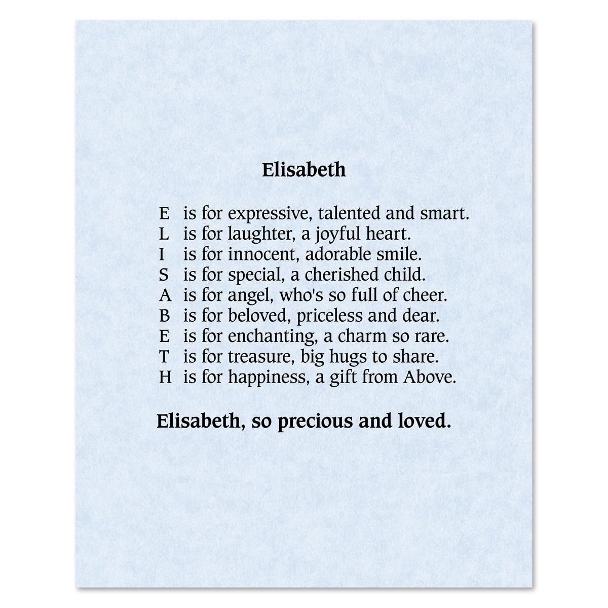 Personalized poem on canvas picture