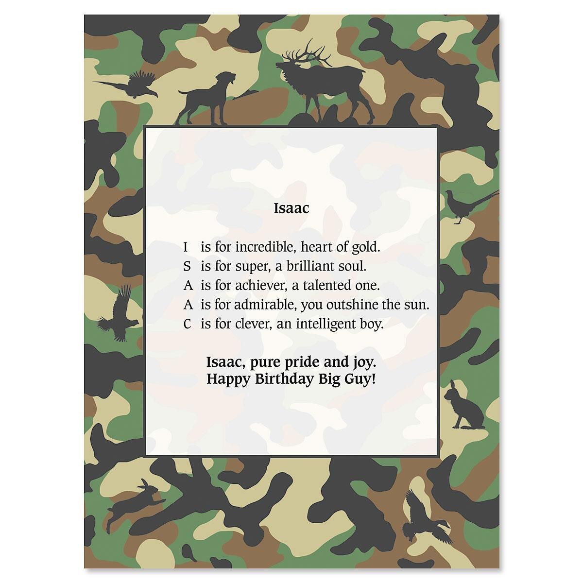 Hunting Name Poem Print Current Catalog