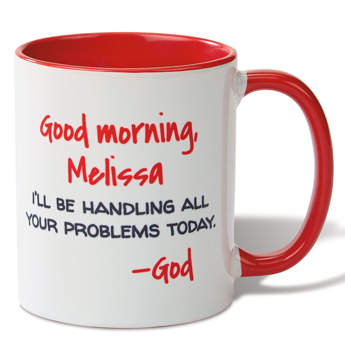 Good Morning Personalized Red Mug Current Catalog 6694