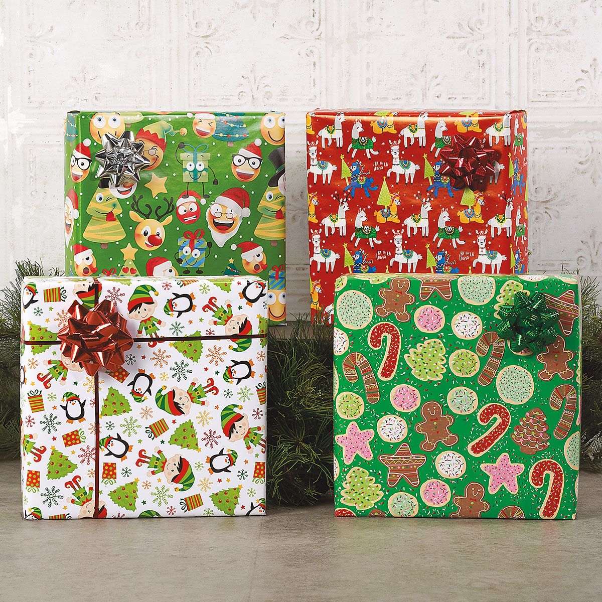 Elves Jumbo Rolled Gift Wrap and Labels | Current Catalog