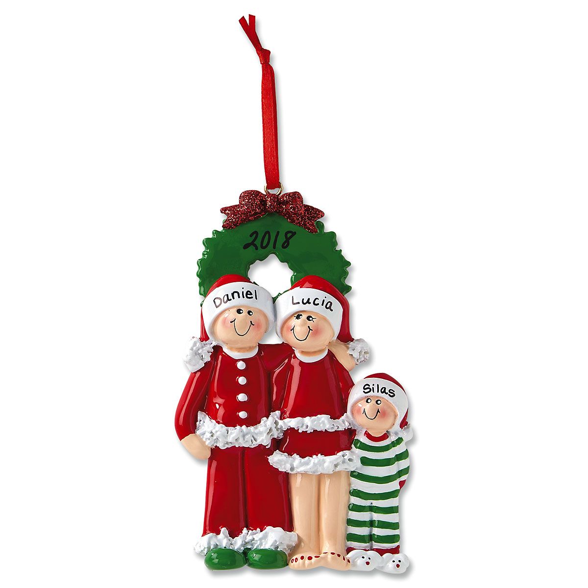 personalized christmas family figurines