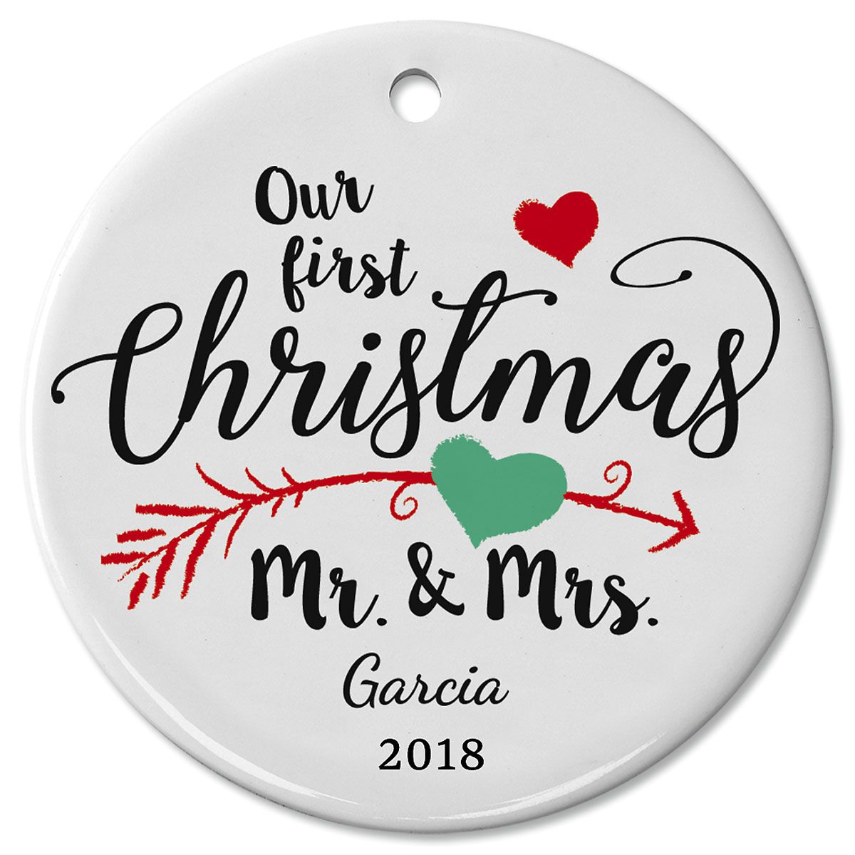 Download First Christmas as Mr & Mrs Wedding Ceramic Personalized ...