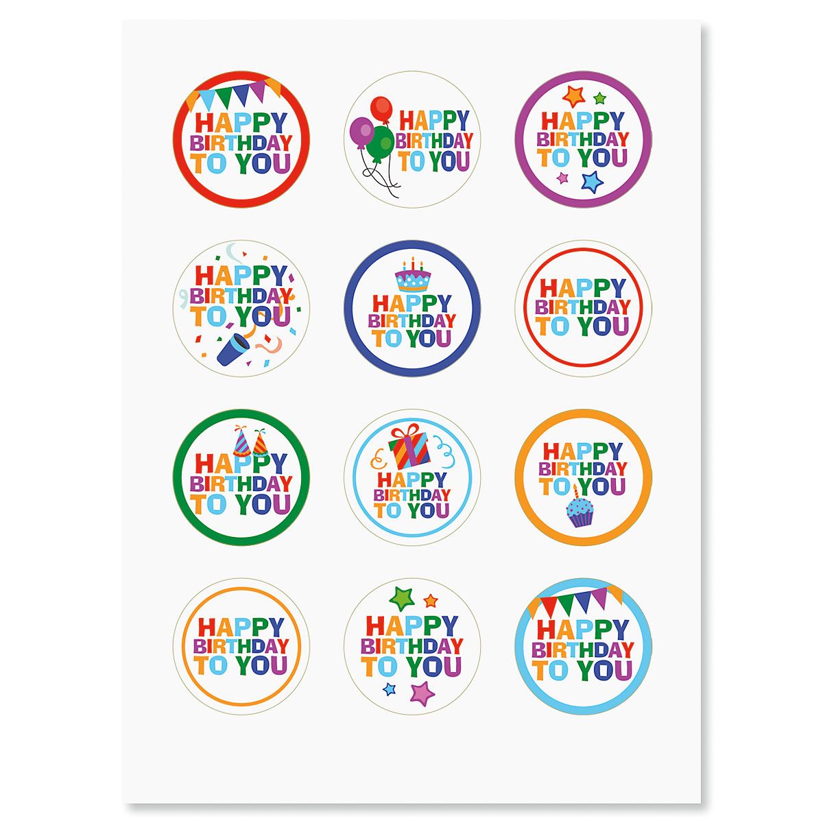 happy birthday envelope sticker seals current catalog