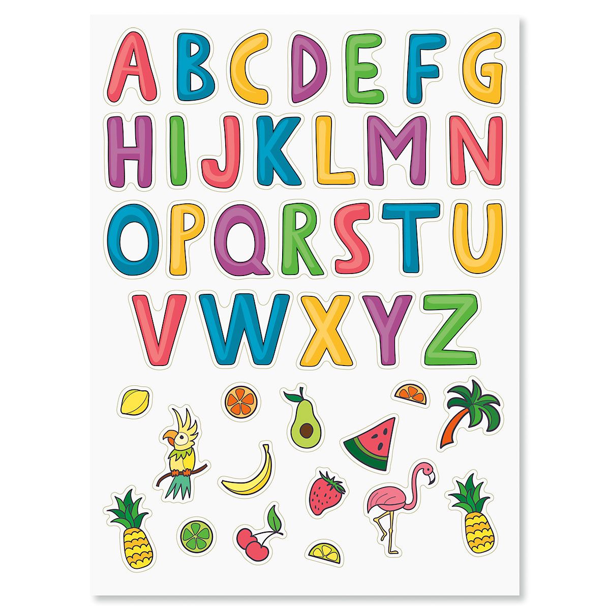 Fruity Alphabet Stickers | Current Catalog