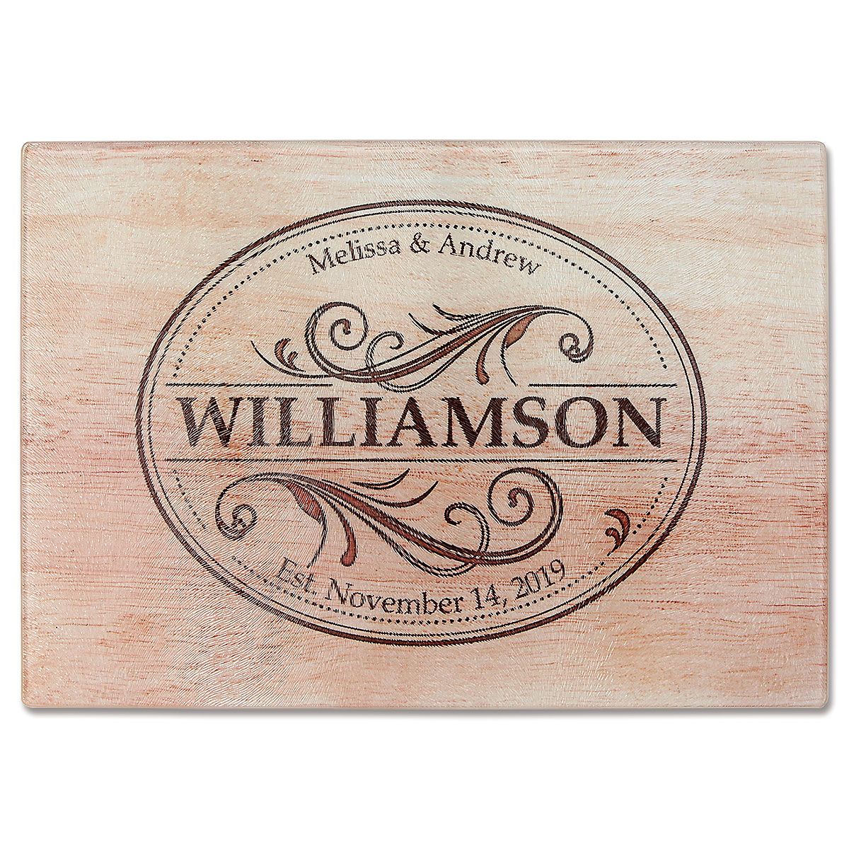 Personalized Established Glass Cutting Board | Current Catalog