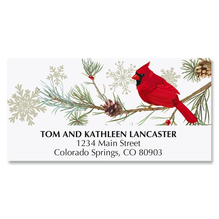 Cardinal In Snow Address Labels | Current Catalog