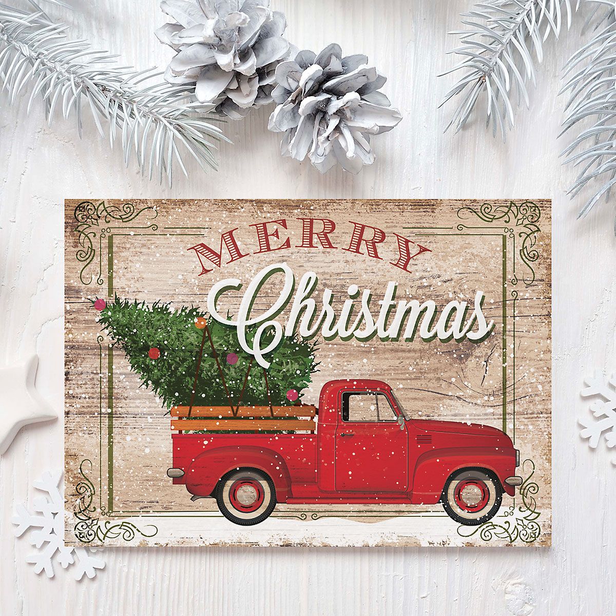 Red Truck Christmas Cards 