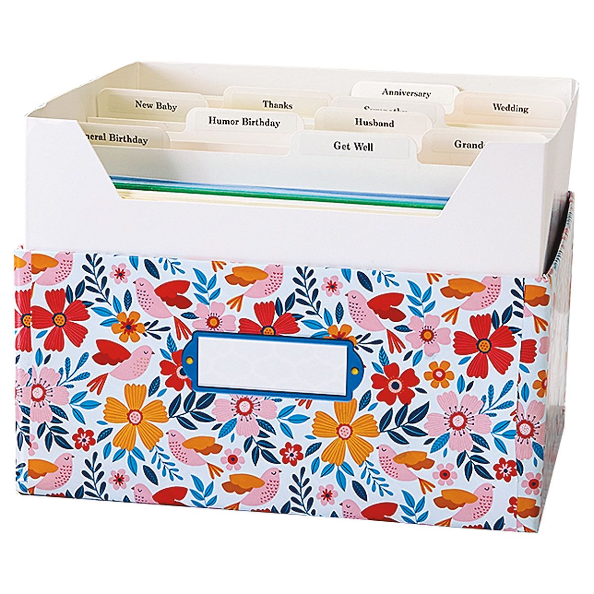 Blossom Greeting Card Organizer Box and Labels Current Catalog
