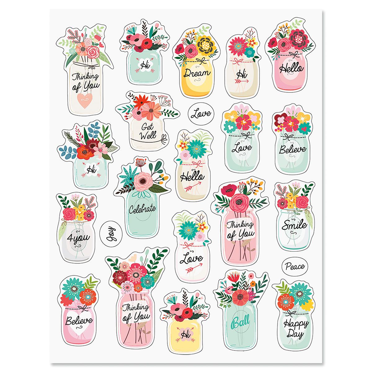 Floral Jar Stickers | Current Catalog Floral jar stickers | current catalog