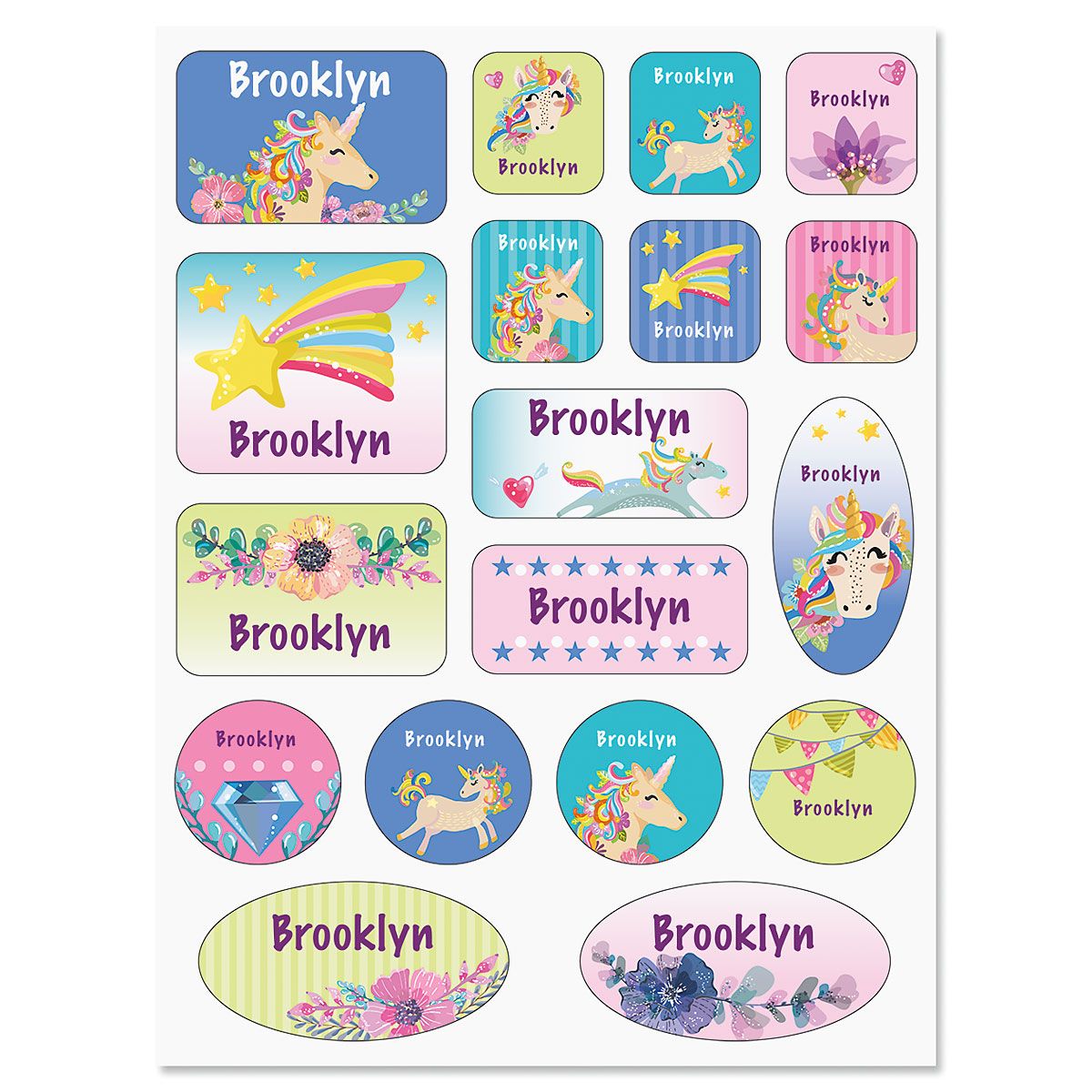 unicorn rainbow personalized stickers current catalog