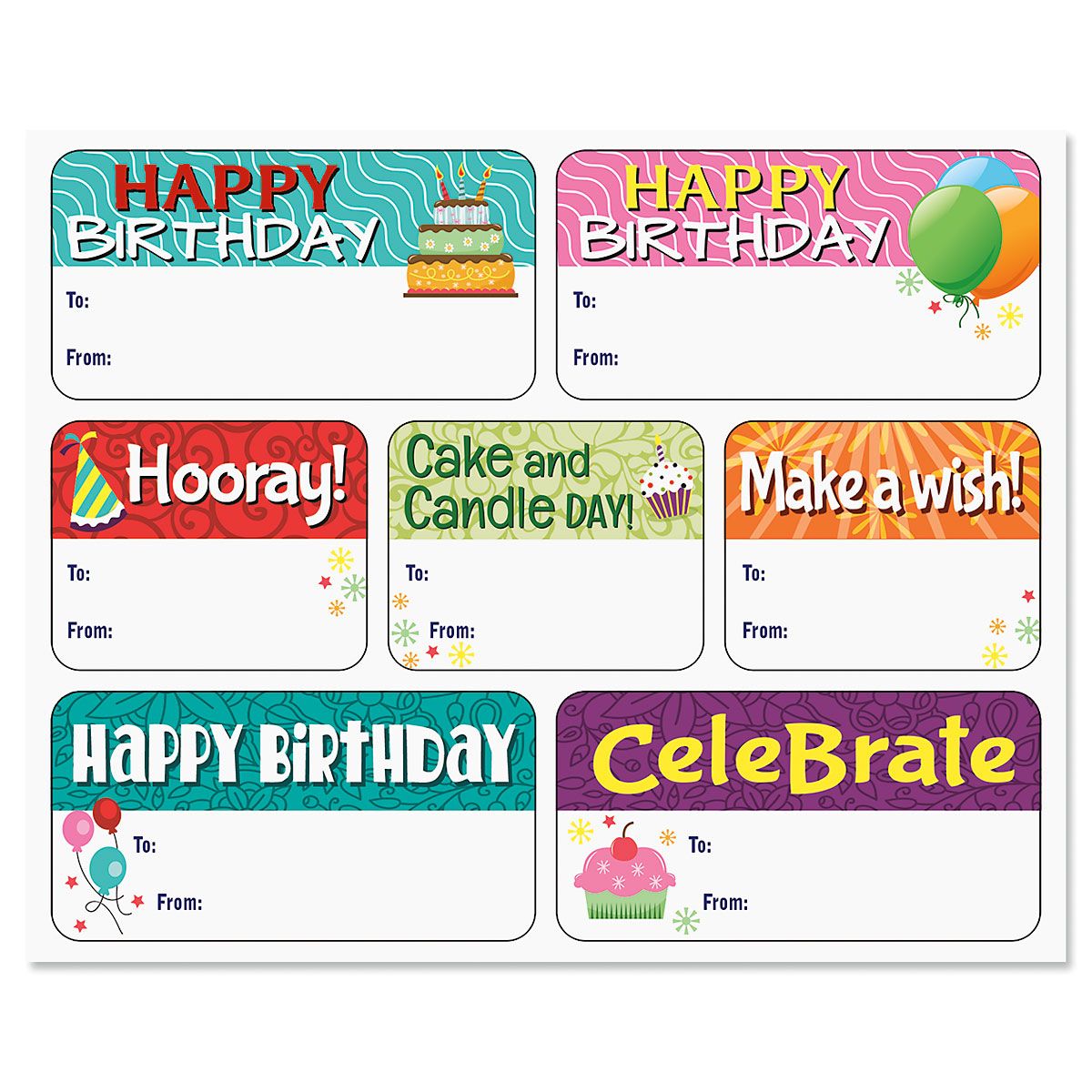 tofrom birthday stickers current catalog