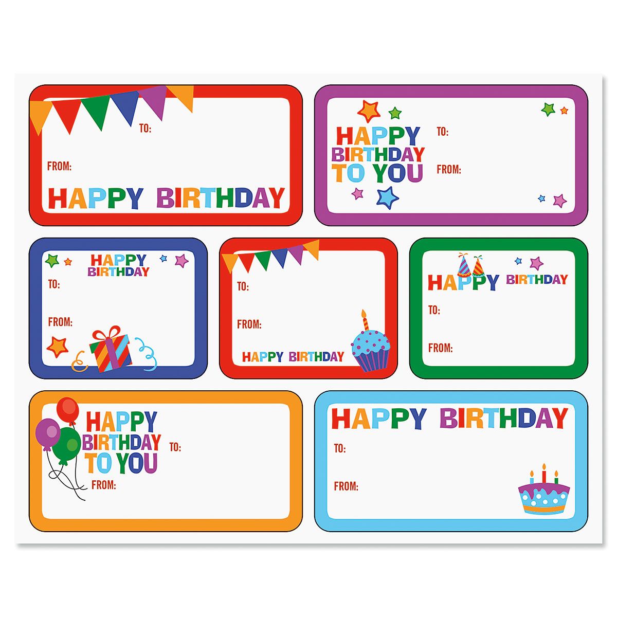 tofrom birthday stickers current catalog