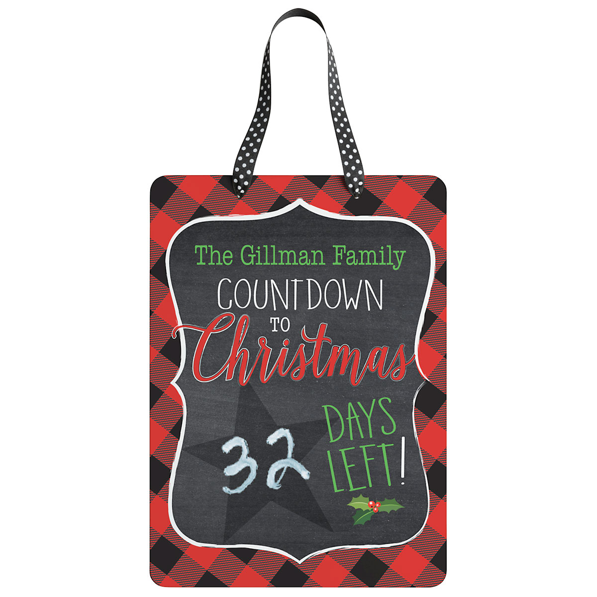 Christmas Personalized Chalkboard Countdown Current Catalog